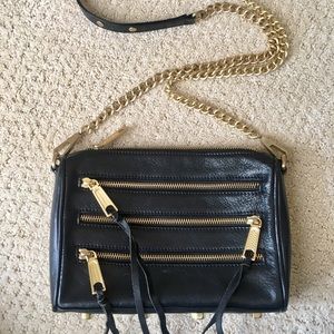 Rebecca Minkoff 5 Zip Leather Crossbody Bag